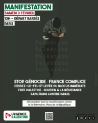 Manif Barbes jpg À Paris, manifestation de solidarité avec la Palestine : stop génocide - cessez-le-feu immédiat - soutien à la résistance