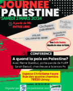 Visuel Journee Palestine 002 À Limay (78), conférence "À quand la paix en Palestine?"