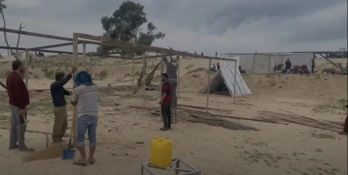 tentes 23 fevrier jpg Témoignage de Gaza, les 23 et 25 février 2024 : installation du camp et distribution de repas