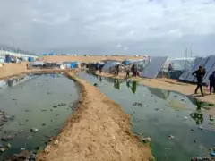 Témoignage d'Abu Amir, Gaza le 9 mars 2024 12 Al Mawasi 9 mars les egouts debordent 1 Témoignage d'Abu Amir, Gaza le 9 mars 2024