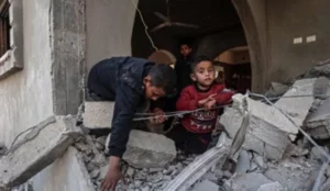 Palestinian children in Khan Yunis southern Gaza this week.Credit Said Khatib AFP jpg Témoignage de Gaza les 11 et 12 mars 2024