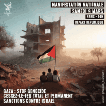 Appel journée nationale d’actions et de manifestations : Gaza - stop génocide ! Cessez-le-feu total et permanent ! Assez de déclarations ! Sanctions contre Israël ! 2 insta vnationale Appel journée nationale d’actions et de manifestations : Gaza - stop génocide ! Cessez-le-feu total et permanent ! Assez de déclarations ! Sanctions contre Israël !