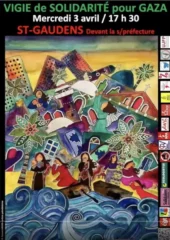 Saint-Gaudens, 3 avril 2024 : 17e vigie de solidarité avec Gaza