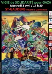 Saint-Gaudens, 3 avril 2024 : 17e vigie de solidarité avec Gaza