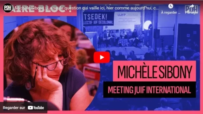 VideoPDHMicheleSMeeting jpg webp Michèle Sibony : "La seule question qui vaille ici, hier comme aujourd'hui, comment résistons-nous ?"