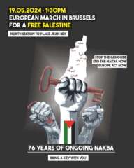 À Bruxelles, marche européenne pour une Palestine libre 2 Bruxelles19mai À Bruxelles, marche européenne pour une Palestine libre