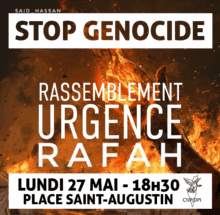 CNPJDPI 27 mai ST AUGUSTIN 003 1 Rassemblement à Paris : Urgence RAFAH