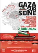 GazaSeine De Nanterre à Ivry-sur-Seine, la péniche de "Gaza sur Seine"