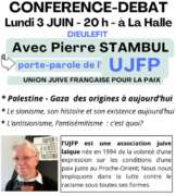 conference Dieulefit À Dieulefit (26), conférence de Pierre Stambul "Palestine, Gaza, sionisme, antisémitisme..."