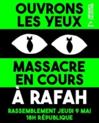massacresRafah jpg À Paris, rassemblement en soutien au peuple palestinien