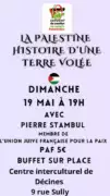 terre volee À Lyon, "La Palestine, histoire d'une terre volée" avec Pierre Stambul