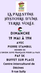 terre volee À Lyon, "La Palestine, histoire d'une terre volée" avec Pierre Stambul