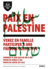 À Noisy-le-Sec (93), rassemblement pour la paix en Palestine 2 14 06 24 Noisy le Sec À Noisy-le-Sec (93), rassemblement pour la paix en Palestine