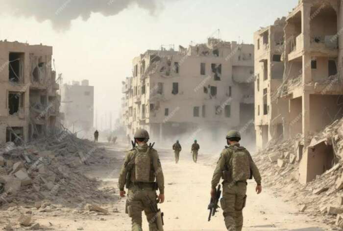 soldats israeliens patrouillent dans bande gaza parmi ruines bombes tirs guerre israeliens 975403 2640 Un ancien soldat israélien raconte – épisode 4 : « L'espérance »