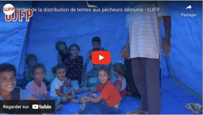 tentes pour les pecheurs Témoignage d'Abu Amir le 12 juillet : visite du camp des pêcheurs