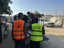 Témoignage d’Abu Amir, le 27 août 2024 : distribution de produits d’hygiène pour la désinfection des camps