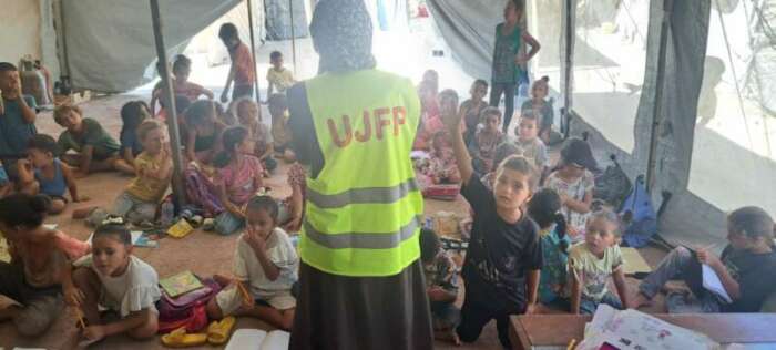 Ibn Sina 28 aout 2024 Ecole al Tadamon 7 Témoignage de Marsel, le 28 août : scolarisation des enfants à l'école Al-Tadamon