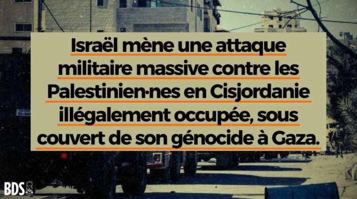 IMG 20240902 WA0004 Israël mène une attaque militaire massive contre les Palestinien.nes en Cisjordanie illégalement occupée, sous couvert de son génocide à Gaza