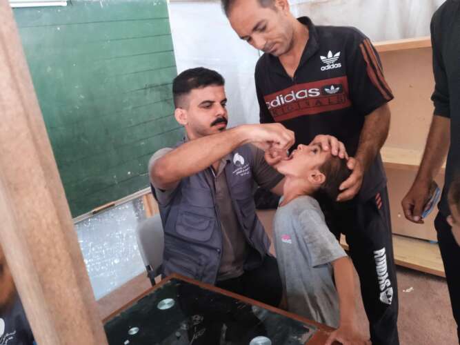 Marsel Ibn Sina 3 septembre 2024 vaccination polio pour les enfants 1 Témoignage de Marsel, le 4 septembre 2024 : vaccination des enfants dans la Tente de la Solidarité