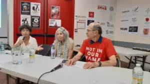 Paris Soiree avec JVP 04 09 24 Important succès de la rencontre débat à Paris le 4 septembre avec 2 camarades de JVP