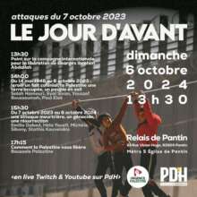 le jour davant À Pantin (93), journée "Attaque du 7 octobre 2023, le jour d'avant"