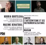 contrelanti En direct sur Twitch et Youtube, émission spéciale de PDH : "Contre l'antisémitisme et ses instrumentalisations"
