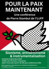 pour la paix maintenant.def 002 À Ceyzérieu (01), conférence de Pierre Stambul "Pour la paix maintenant"