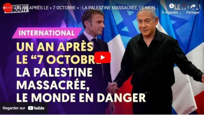 unanapres Un an après le « 7 octobre » : la Palestine massacrée, le monde en danger