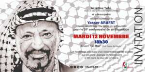 12 11 24 Stains 002 À Stains (93), hommage à Yasser Arafat pour le 20ème anniversaire de sa disparition