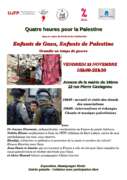 Affiche soiree 22nov2024 Definitif page 0001 À Paris (14ème), quatre heures pour la Palestine