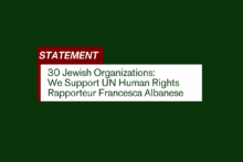 Plus 30 organisations juives soutiennent Francesca Albanese, rapporteuse spéciale de l’ONU sur la situation des droits humains dans le territoire palestinien occupé