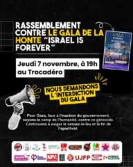 À Paris, rassemblement contre « Israël is forever » : le gala de la honte 2 Gala À Paris, rassemblement contre « Israël is forever » : le gala de la honte