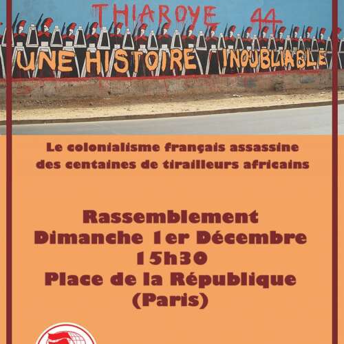 Invitation Thiaroye 002 À Paris, commémoration du massacre de Thiaroye