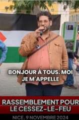 Intervention d’Olivier Lek Lafferrière à Nice contre le génocide à Gaza le 9 novembre 2024