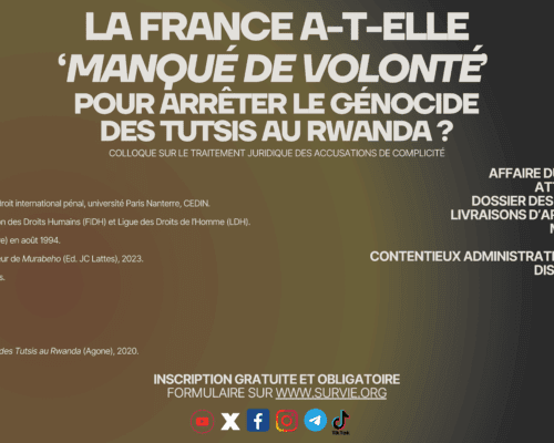 la france a t elle manque de volonte pour arreter le genocide des tutsis au rwanda 161124 banniere 5 À Paris (11ème), colloque sur le thème "La France a-t-elle ’manqué de volonté’ pour arrêter le génocide des Tutsis au Rwanda ?"