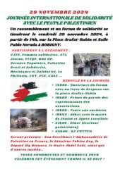nouveau programme pour le 29.11 page 0001 À Bobigny (93), journée internationale de solidarité avec le peuple palestinien