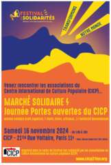 À Paris (11ème), le Festisol 2024 au Centre international de culture populaire (CICP) 2 word image 71822 2 À Paris (11ème), le Festisol 2024 au Centre international de culture populaire (CICP)