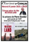 2025 01 08X No other land Pierre Stambul leger 002 À Gençay (86), projection du film "No other land" suivie d'un échange avec Pierre Stambul