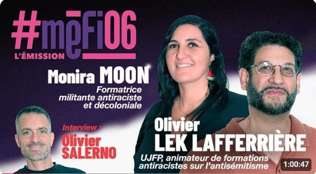 MoniraOlivier Entretien avec Monira Moon de la Campagne BDS France et Olivier Lek-Lafferrière de l'UJFP