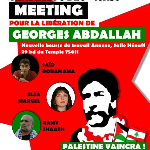 meeting 6dec 2 1 1229x1536 1 À Paris (11ème), meeting pour la libération de Georges I. Abdallah