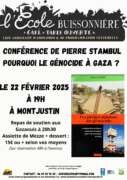 ConferencePierreStambul 02 2025 002 À Montjustin (04), conférence de Pierre Stambul : "Pourquoi le génocide à Gaza ?"