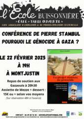 ConferencePierreStambul 02 2025 002 À Montjustin (04), conférence de Pierre Stambul : "Pourquoi le génocide à Gaza ?"