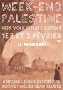 Programme Weekend Palestine 1 À Saint-Etienne (42), Week-end Palestine - Nos voix pour l'espoir