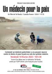 UJFP CICP Un medecin pour la paix A5 for web page 0001 À Paris (11ème), projection du film "Un médecin pour la paix" suivie d'un débat avec la réalisatrice