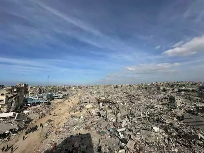 destructions sud bande de Gaza Image 2025 01 19 at 15.13.25 Témoignage d'Abu Amir, les 19-20 janvier  2025 – La joie de la trêve mêlée au choc de la découverte du terrain