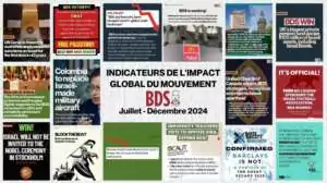 Indicateurs de l’impact global du mouvement BDS : juillet – décembre 2024 14 indicateursBDS Indicateurs de l’impact global du mouvement BDS : juillet – décembre 2024