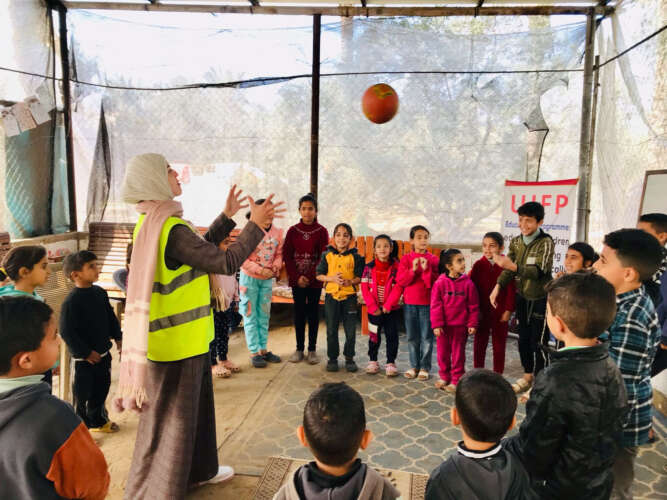 Abu Amir atelier enfants 6 2 25 IMG 6979 Compte-rendu hebdomadaire d’activités – semaine du 31 janvier au 6 février 2025 – Les enfants, l’avenir et l’espoir de Gaza