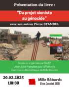 Du projet sioniste au génocide. Pierre Stambul