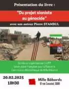 À Marseille (1er), présentation du livre de Pierre Stambul : "Du projet sioniste au génocide" 3 Du projet sioniste au génocide. Pierre Stambul