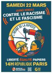 Journée mondiale contre le racisme et le fascisme 2 affiche paris 22m resp731 Journée mondiale contre le racisme et le fascisme